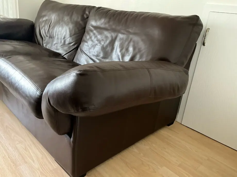 3 Seater Leather Sofa - John Lewis, Leather in Nature Brown