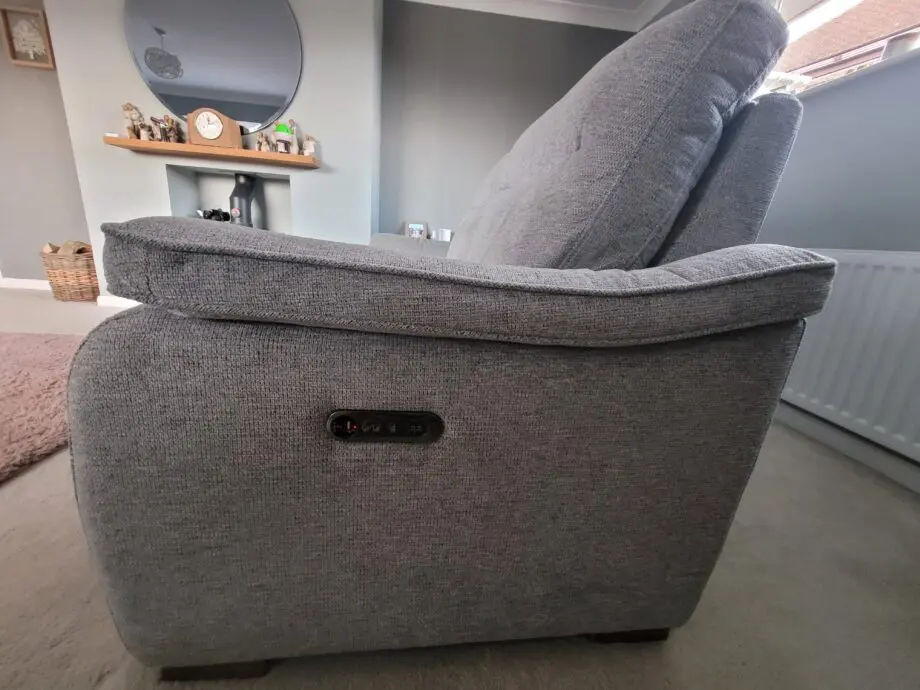 Grey reclining sofa's