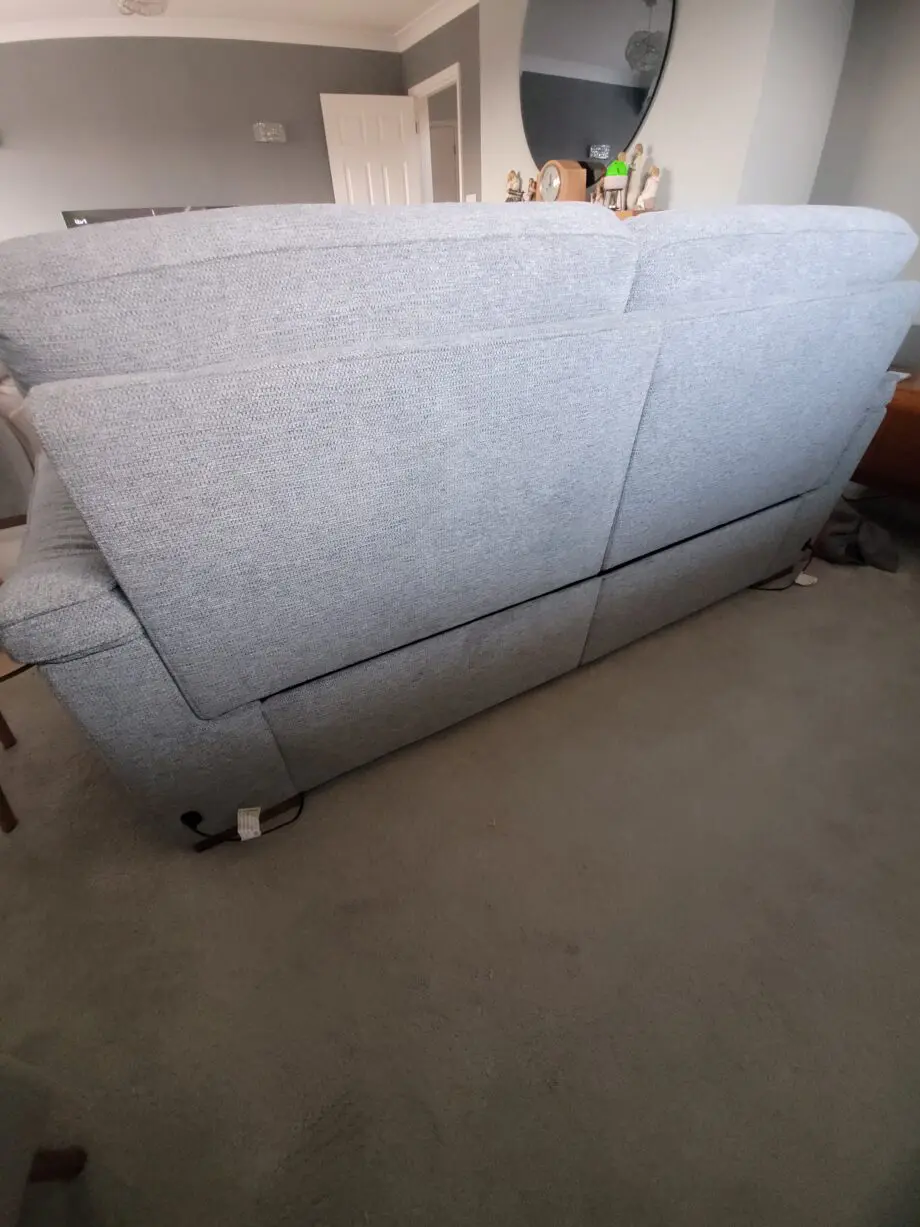 Grey reclining sofa's