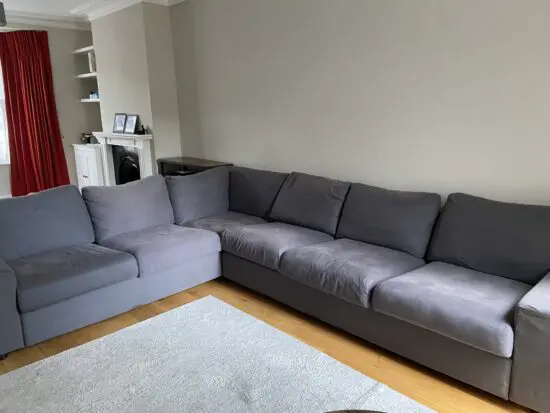 Grey 6 seater sofa corner