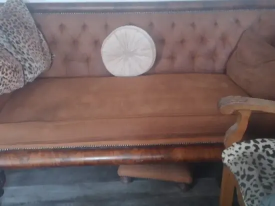Brown 3 seater antique sofa