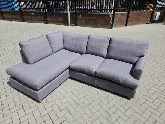 Willow & Hall - Grey - Alderton Chaise Corner Sofa Bed