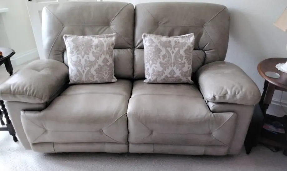 Beige leather sofas
