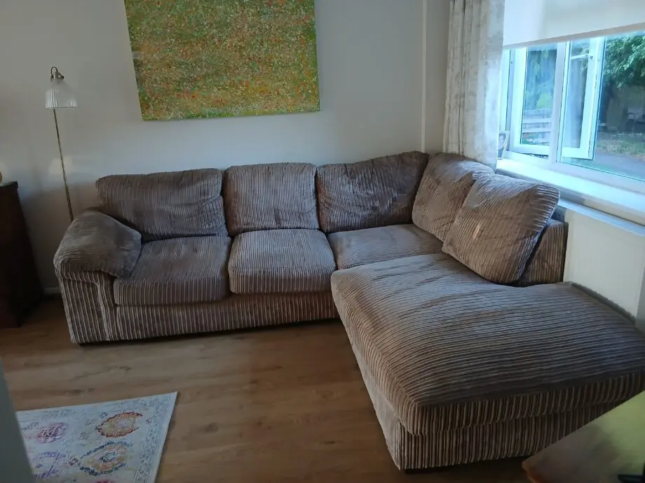 Corduroy Taupe Corner Sofa