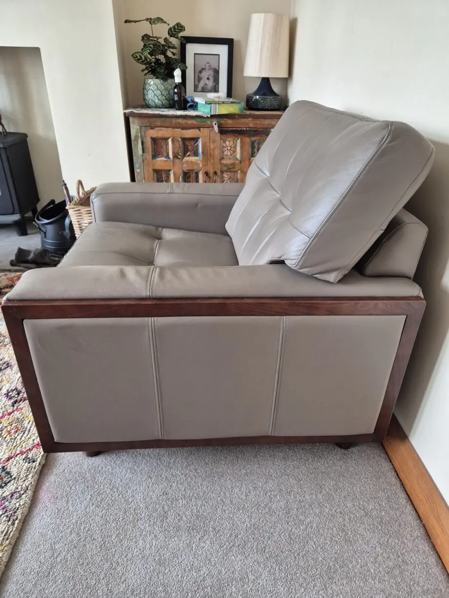 G Plan Vintage Collection leather sofa and armchair