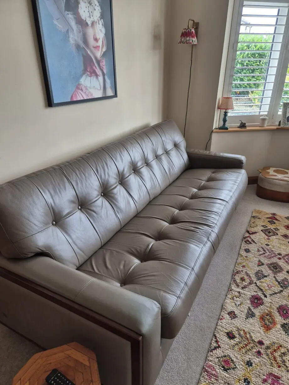 G Plan Vintage Collection leather sofa and armchair