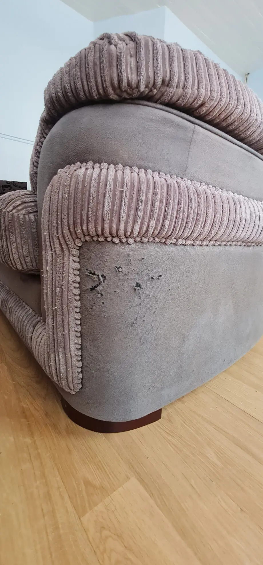 DFS grey corner sofa with scatter cushions