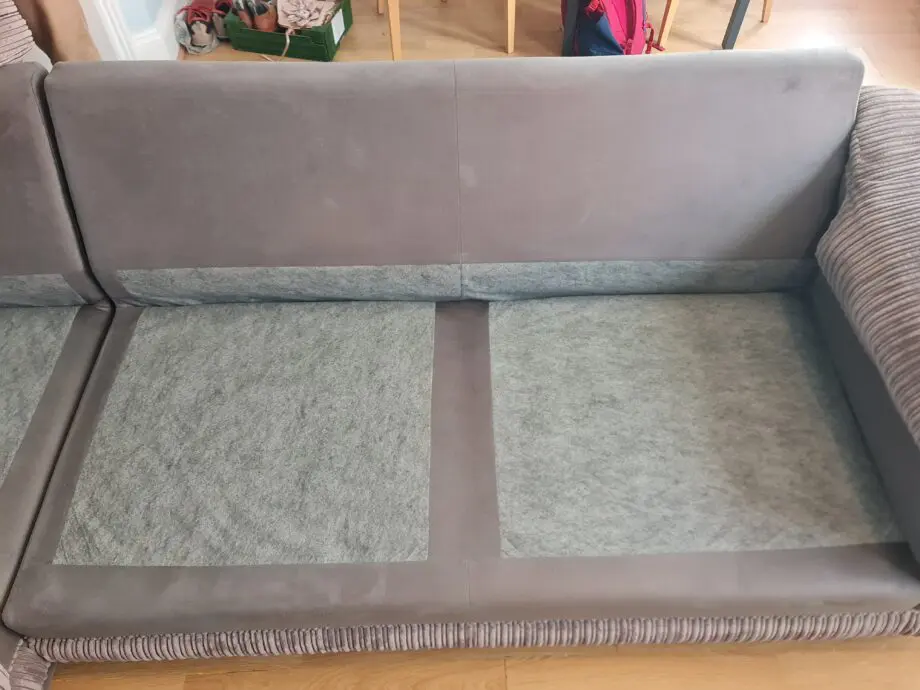 DFS grey corner sofa with scatter cushions