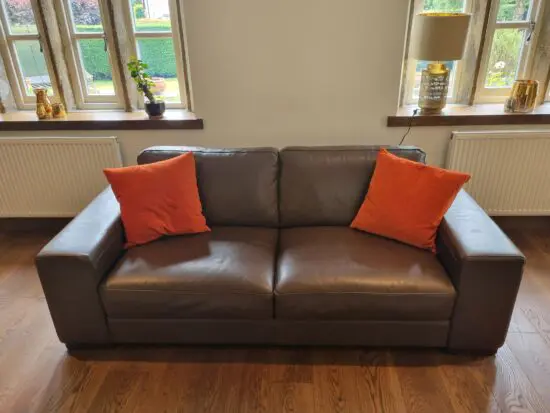 Natuzzi 3 seater in brown leather