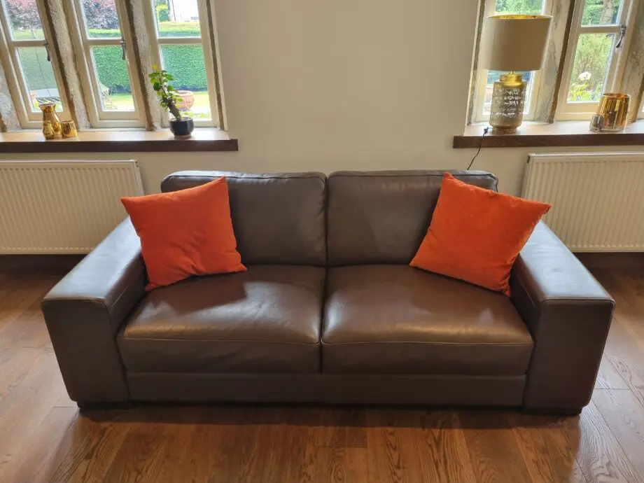 Natuzzi 3 seater in brown leather
