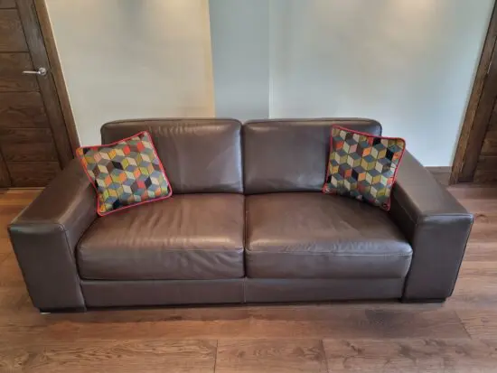 Natuzzi 3 seater in brown leather