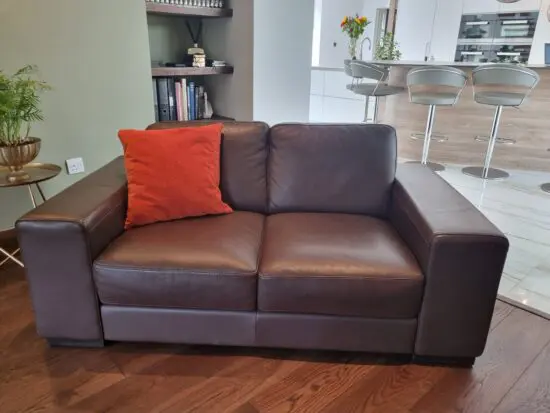 Natuzzi 2 seater in brown leather
