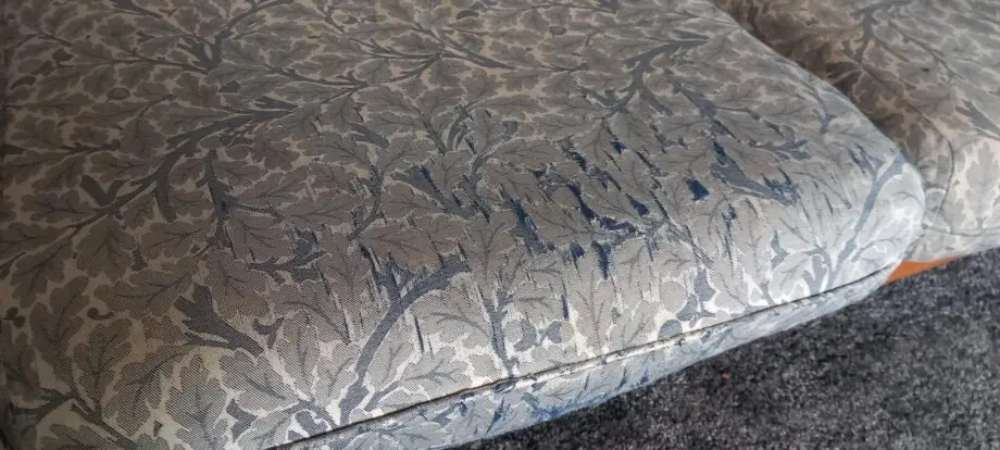 A sofa and 2 armchairs by C.D Pierce and Son.