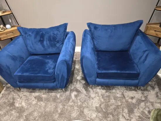 Sofology gabrielle chair plush royal blue