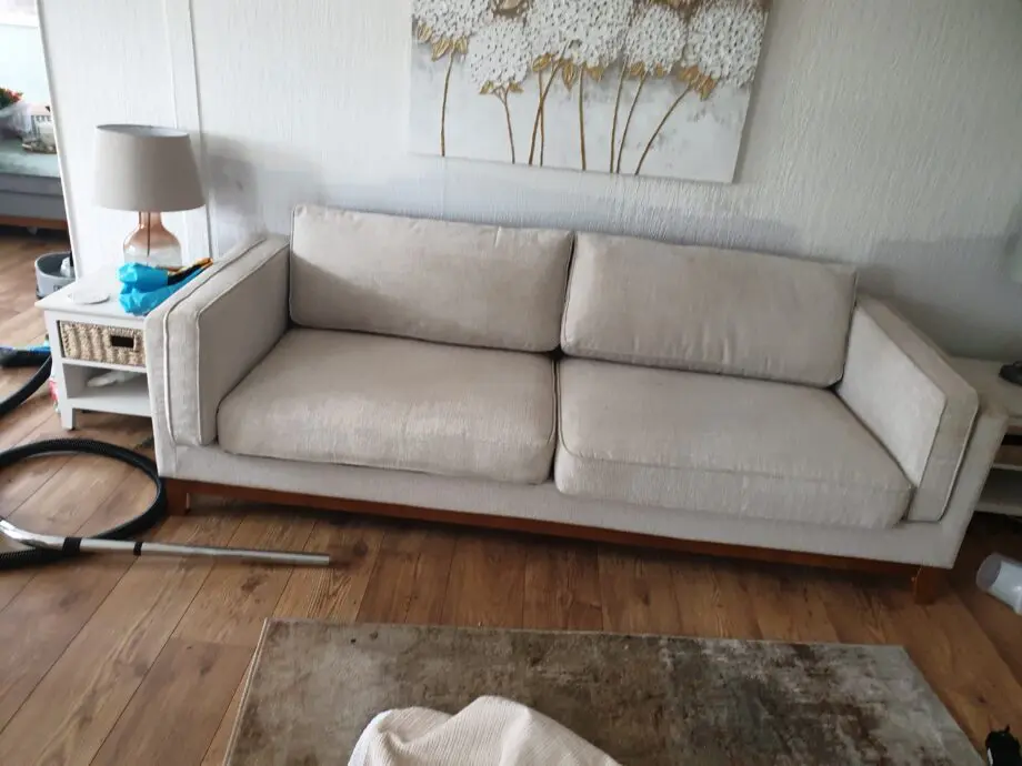 Daals Timber range 3 seat sofa and chair oatmeal beige