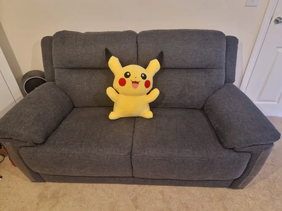 Furniture village Touch 2 seater Heavy duty Fabric sofa recliner with USB port and same another 2 seater sofa with non recliner and no USB port