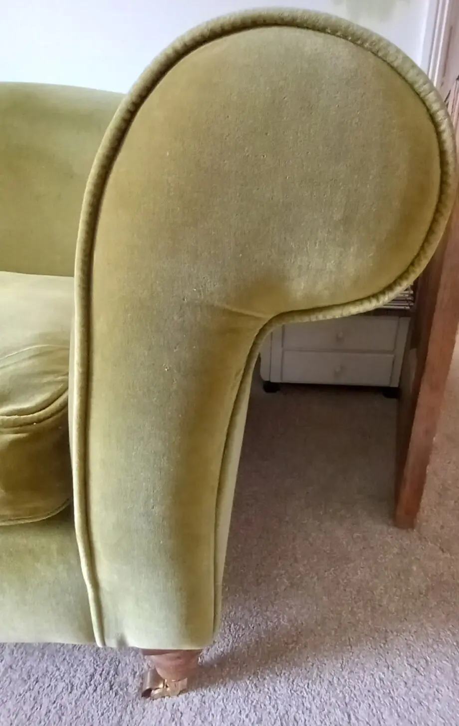 Beautiful Olive Velvet Sofa.com Two Seater Sofa