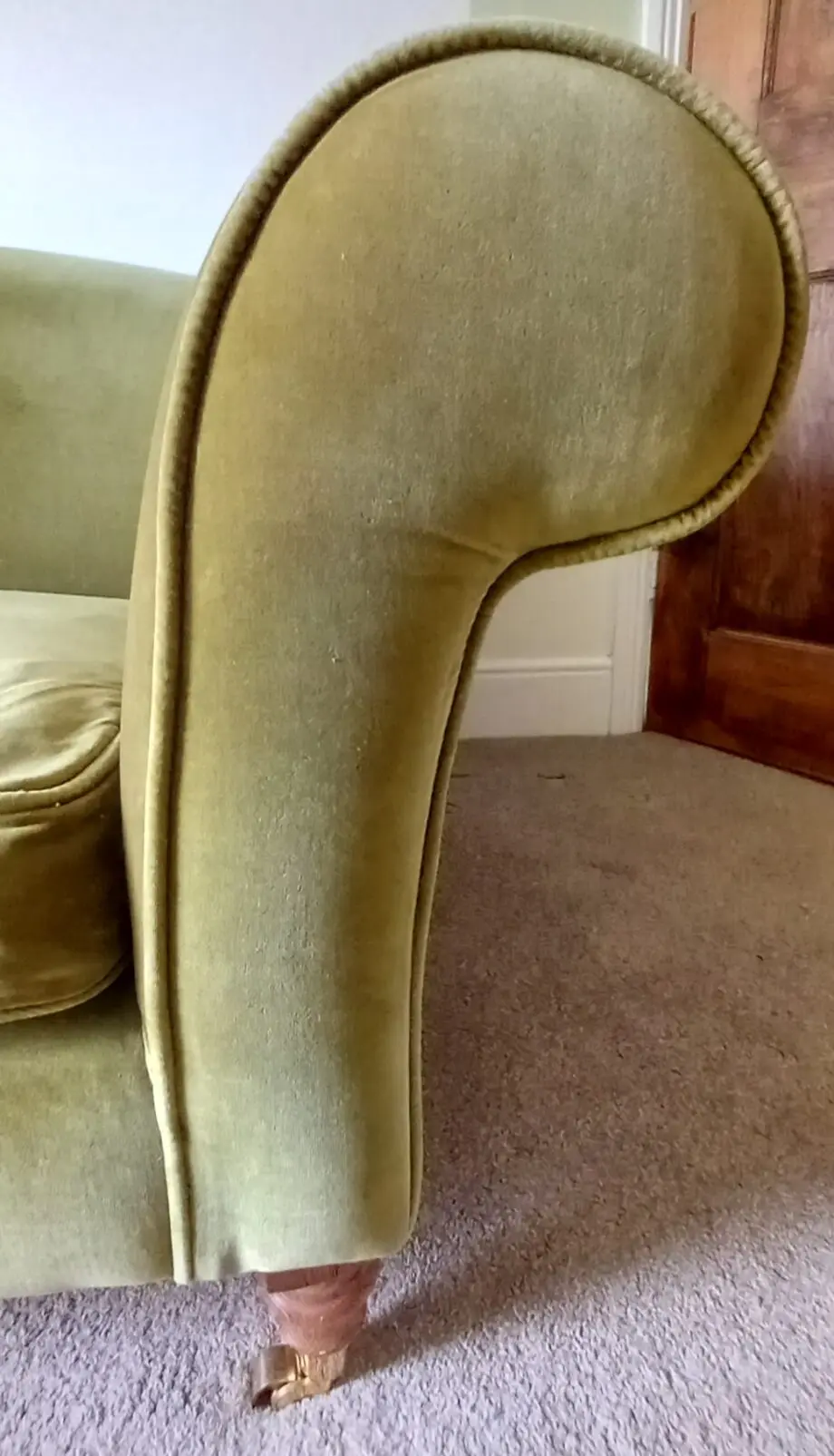 Beautiful Olive Velvet Sofa.com Two Seater Sofa