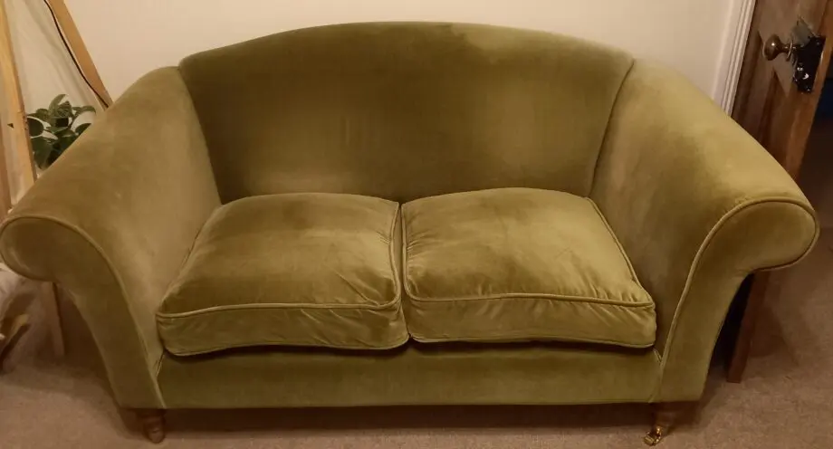 Beautiful Olive Velvet Sofa.com Two Seater Sofa