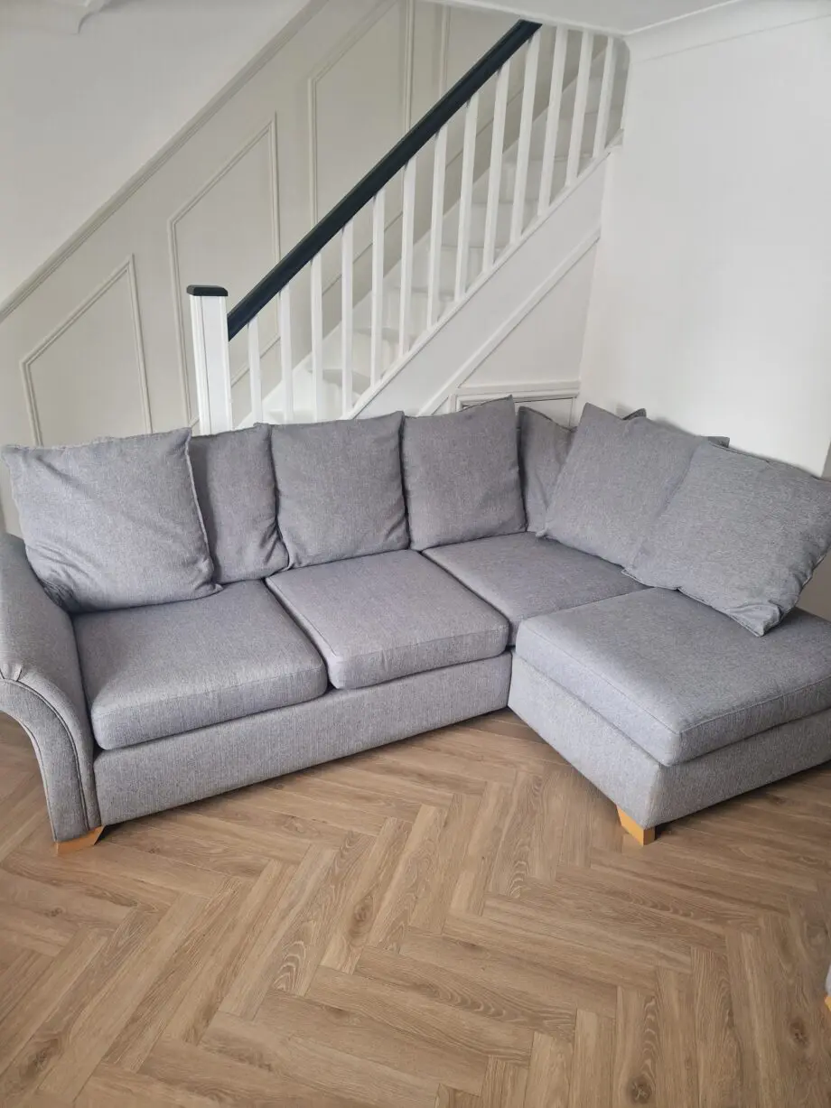 DFS corner sofa, Chair and Storage footstool