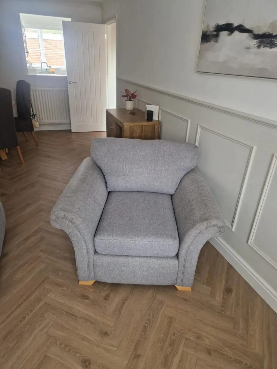 DFS corner sofa, Chair and Storage footstool