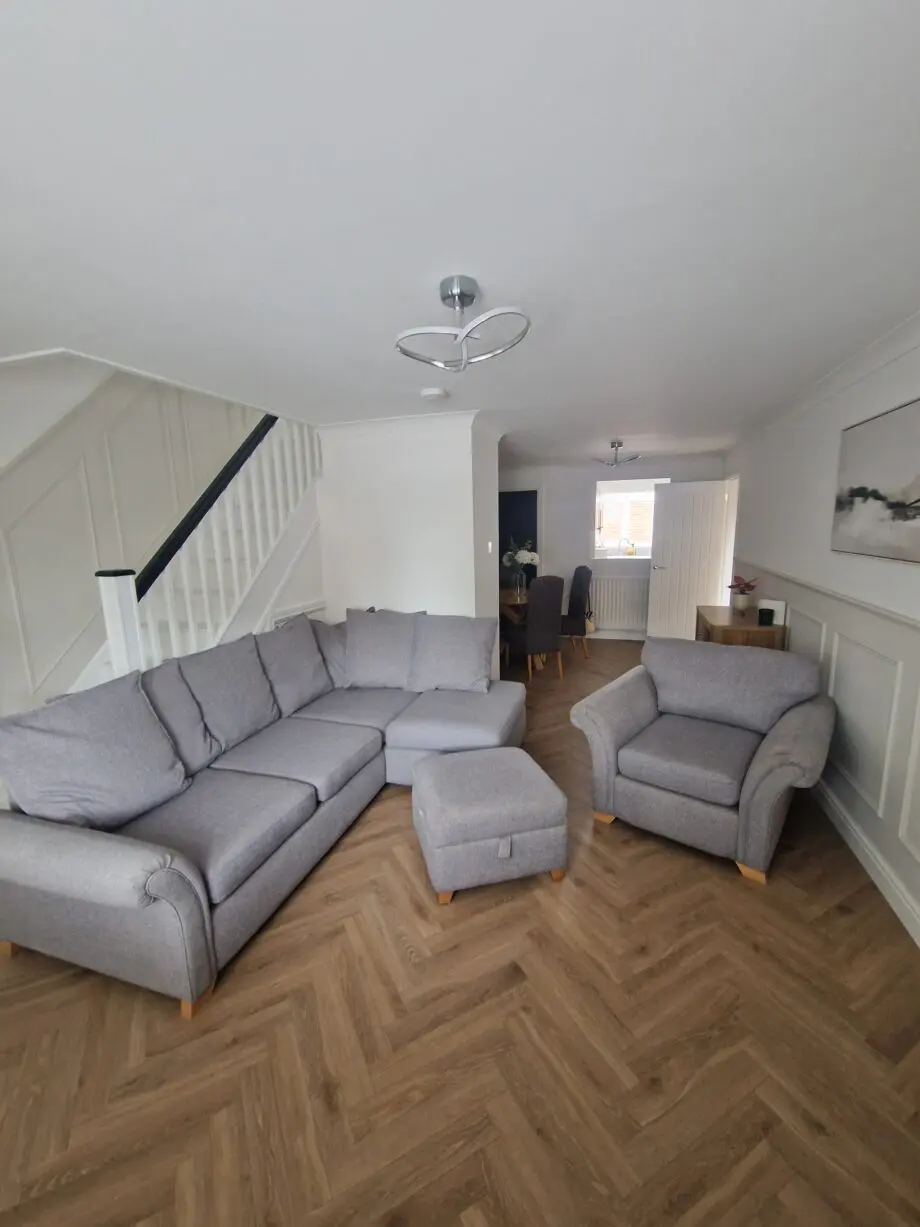 DFS corner sofa, Chair and Storage footstool