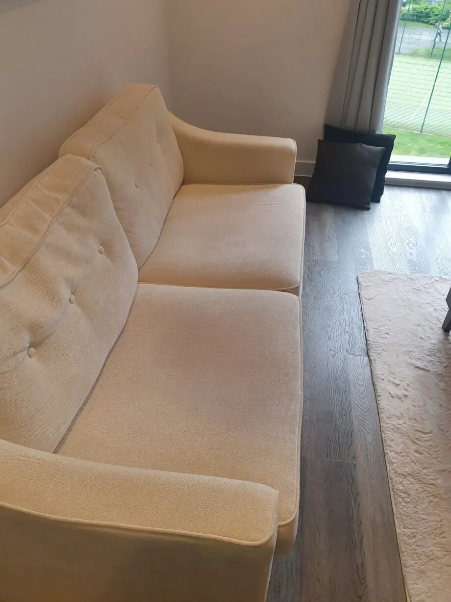 3-Seater Slope Arm Beige Sofa