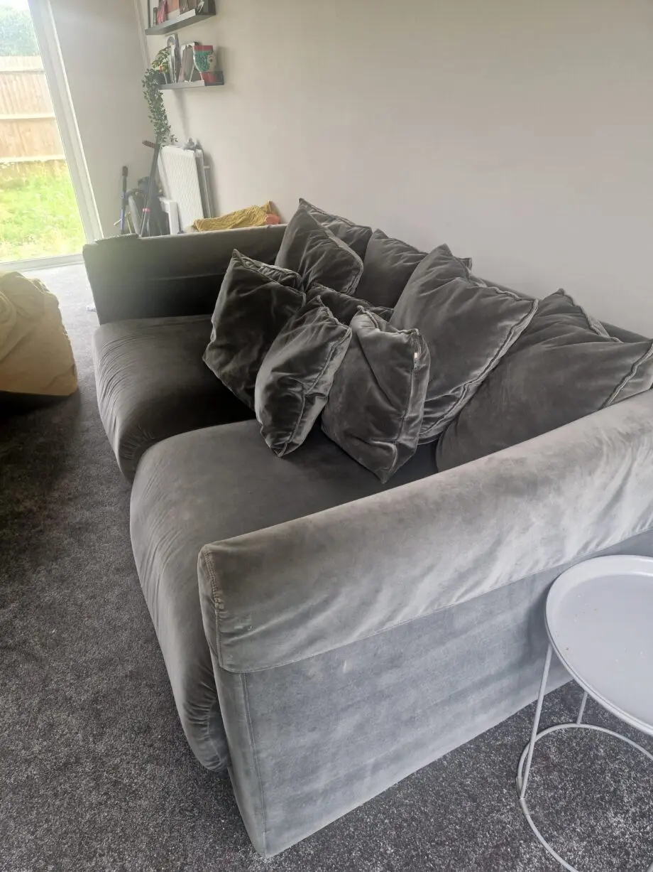 Ikea Stockholm 2017 Grey Velvet Sofa