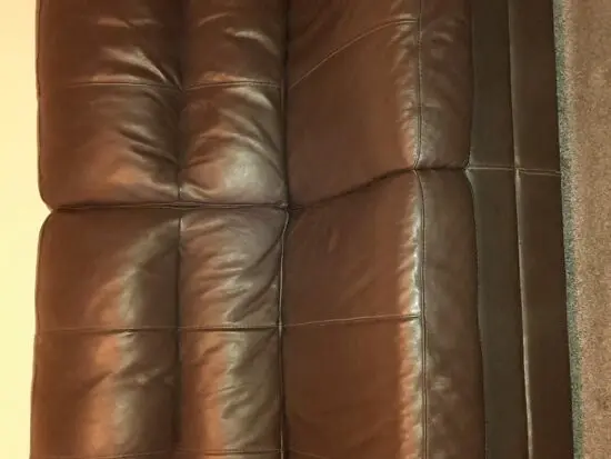 DFS Brown Leather Sofa and Matching Armchair