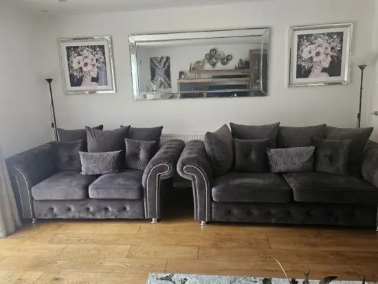 3+2 Grey Sofa set