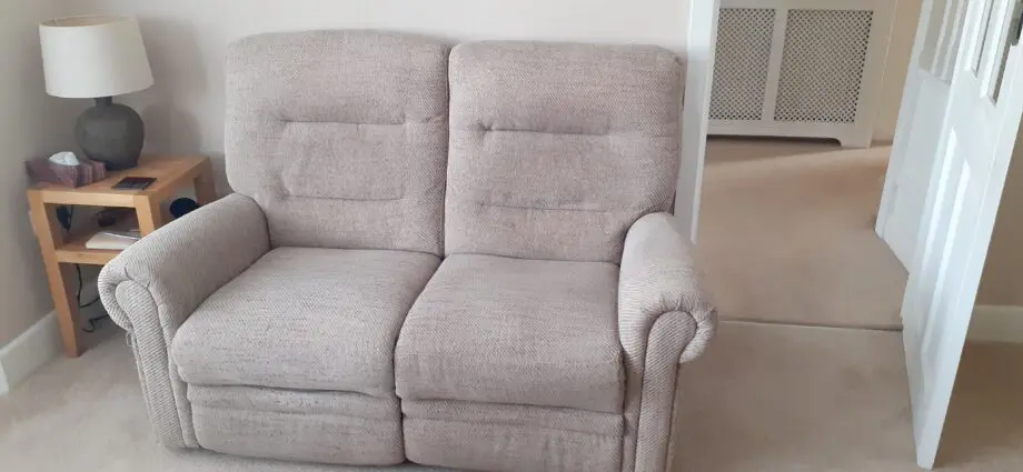 Oak furniture land oatmeal fabric electric reclining sofas