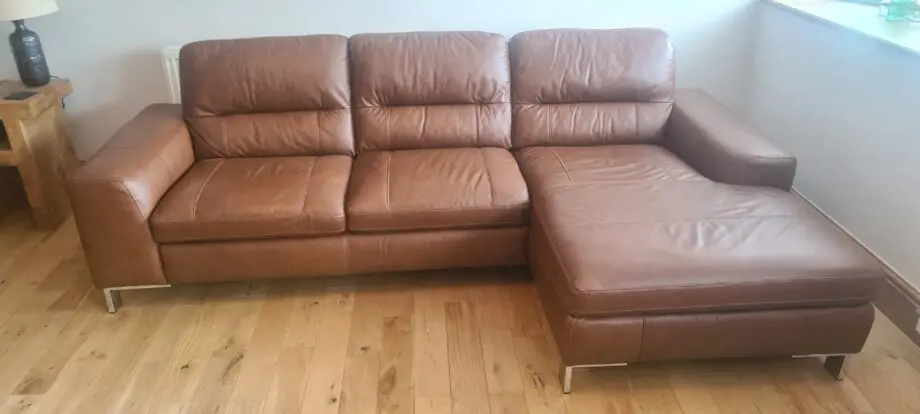 DFS leather corner Sofa and chair