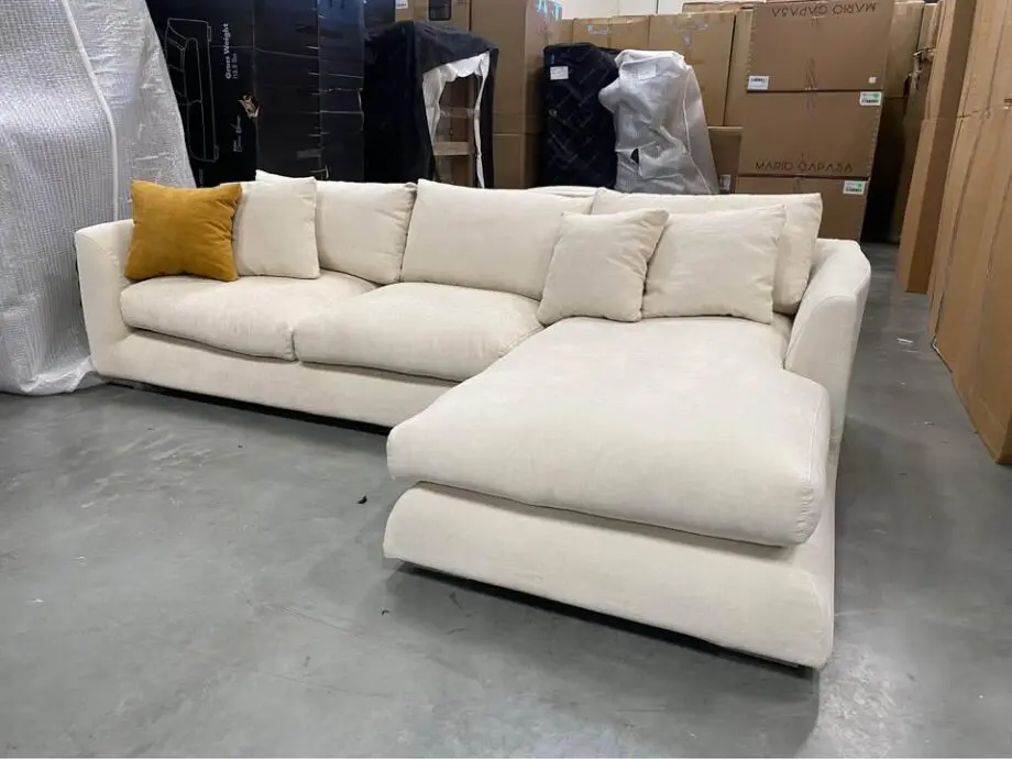 L-Shaped Full Back Corner Sofa For Sale