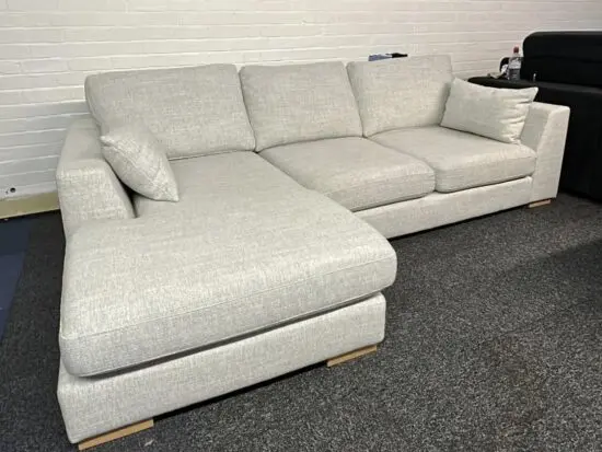Dfs Calix Large Chaise End Sofa in Ivory Boucle
