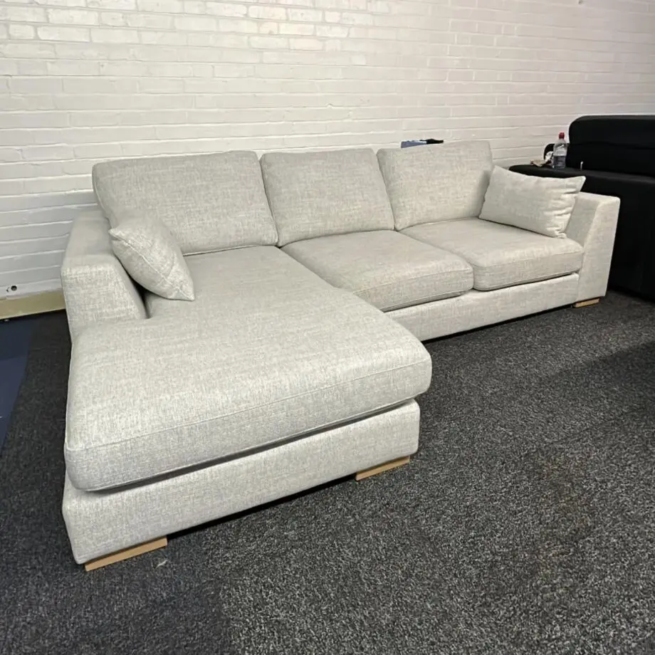 Dfs Calix Large Chaise End Sofa in Ivory Boucle