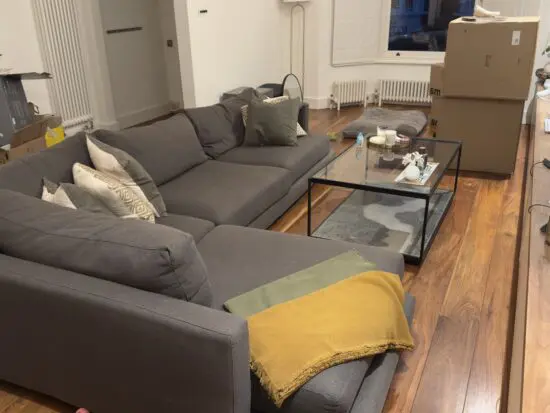 Large modular sofa with right side chaise