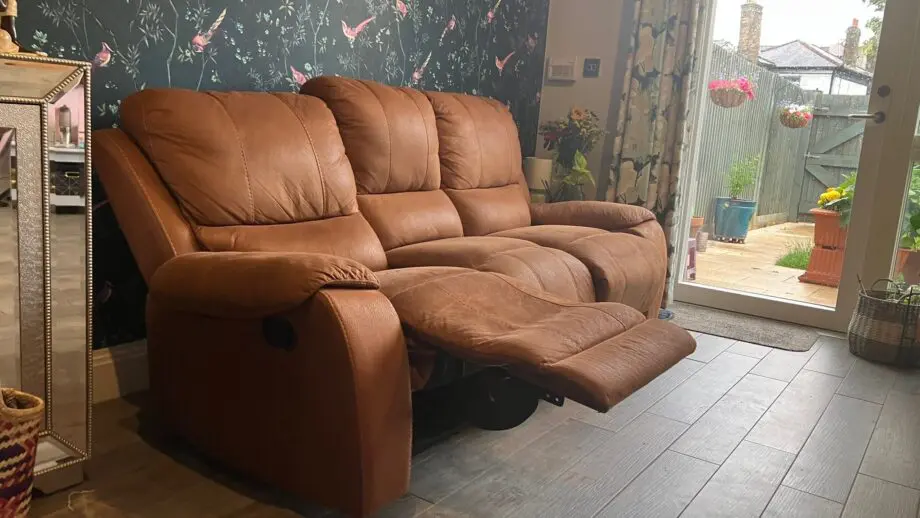 Harveys 3 seater Manual Recliner Brown sofa