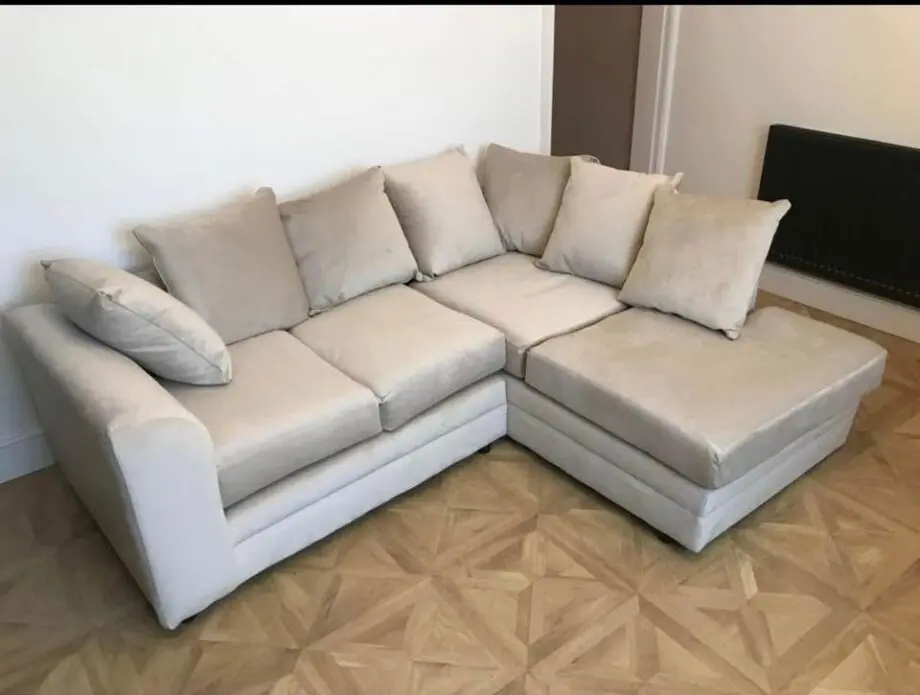 L Shaped Corner Sofa In Beige Color For Sale / 30% OFF