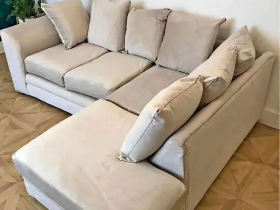 L Shaped Corner Sofa In Beige Color For Sale / 30% OFF
