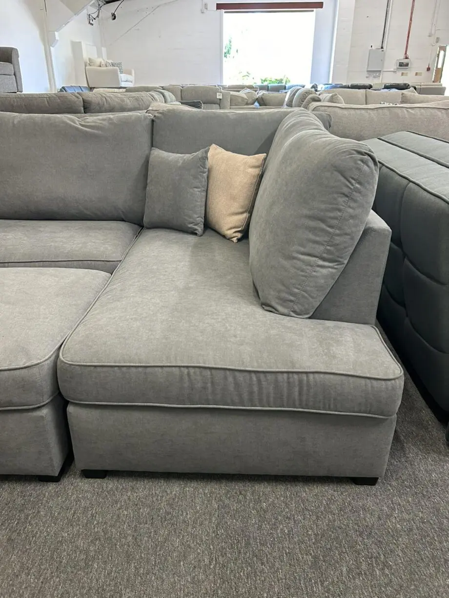 U-Shape Grey Sectional For Sale