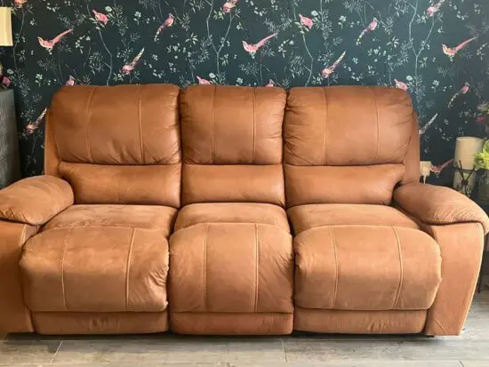 Harveys 3 seater Manual Recliner Brown sofa