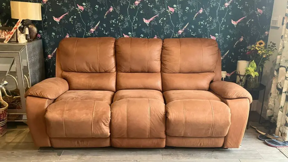 Harveys 3 seater Manual Recliner Brown sofa