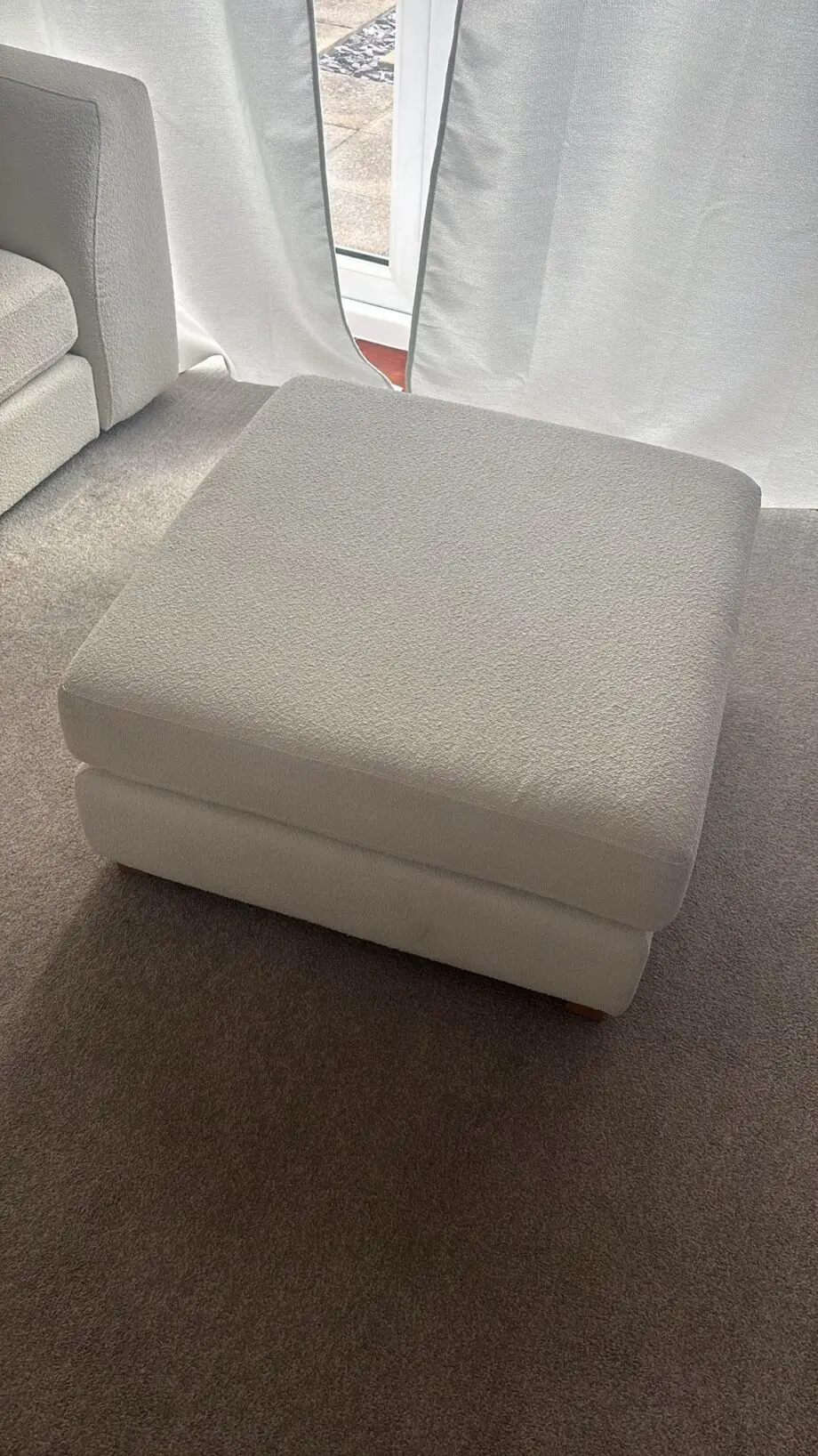 DFS Calix Ivory Right hand facing large chaise end sofa