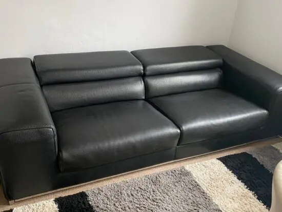 Roche Bobois black sofa