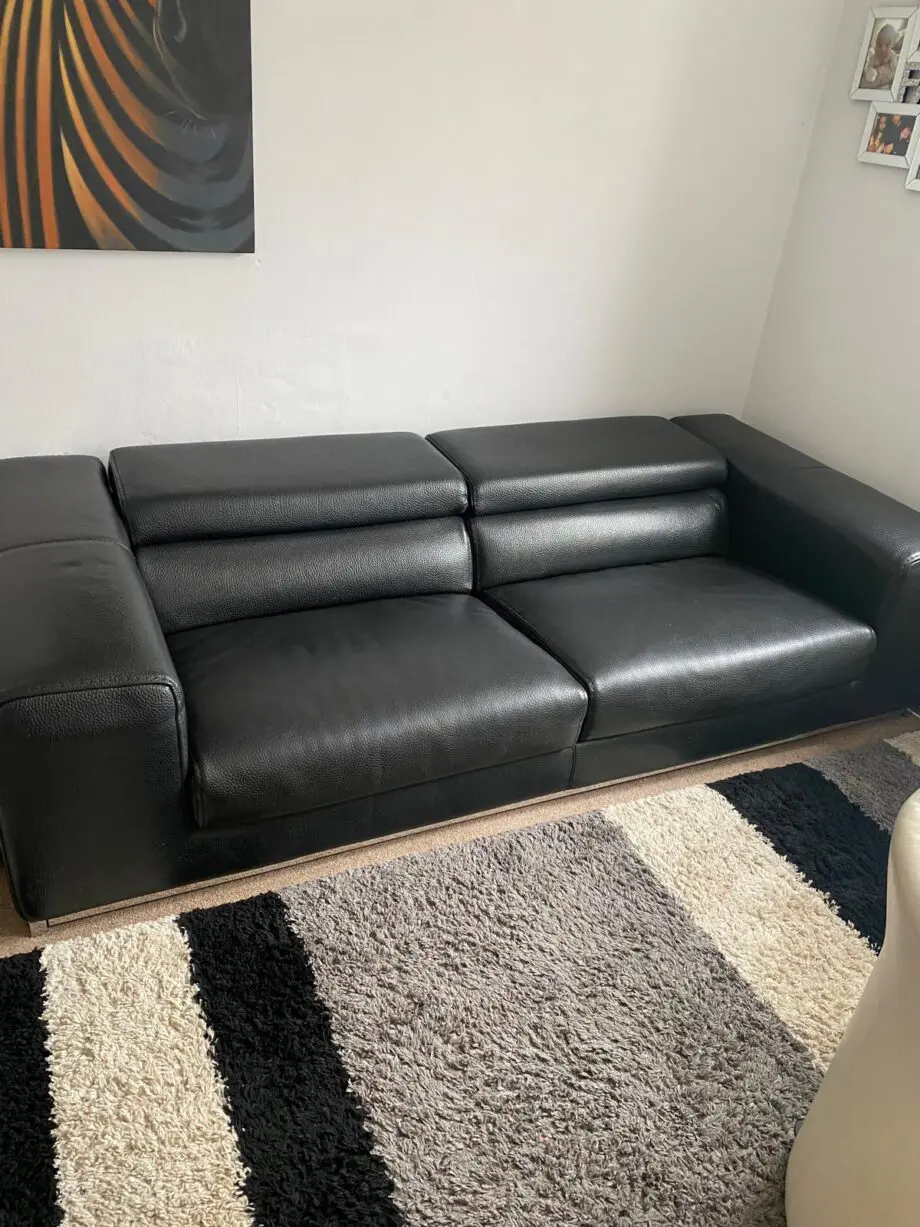 Roche Bobois black sofa