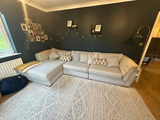 DFS Light Blue/Grey Sofa