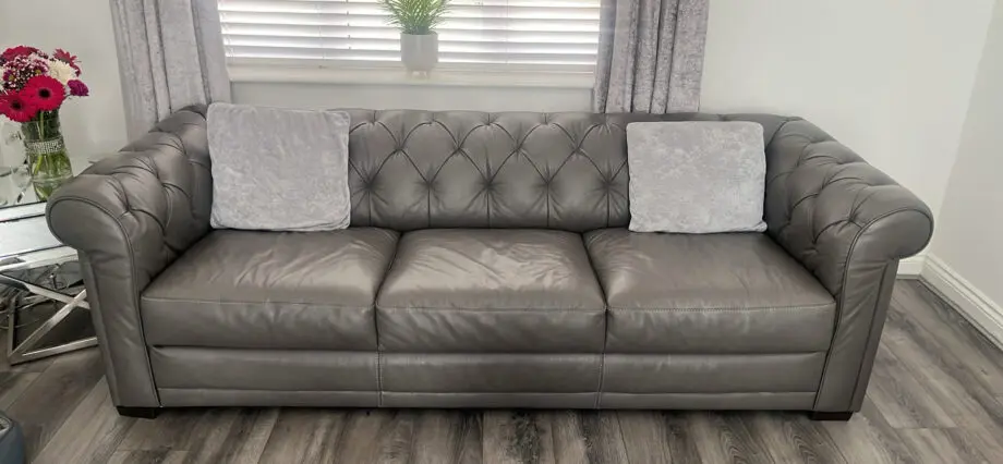 Dark grey 3 seater Natuzzi sofa