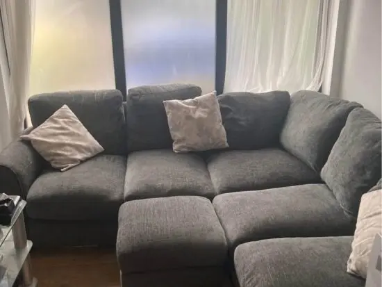 corner sofa 5 seater with footstool