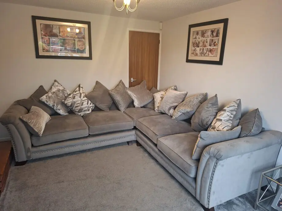 Barker and Stonehouse gray corner sofa