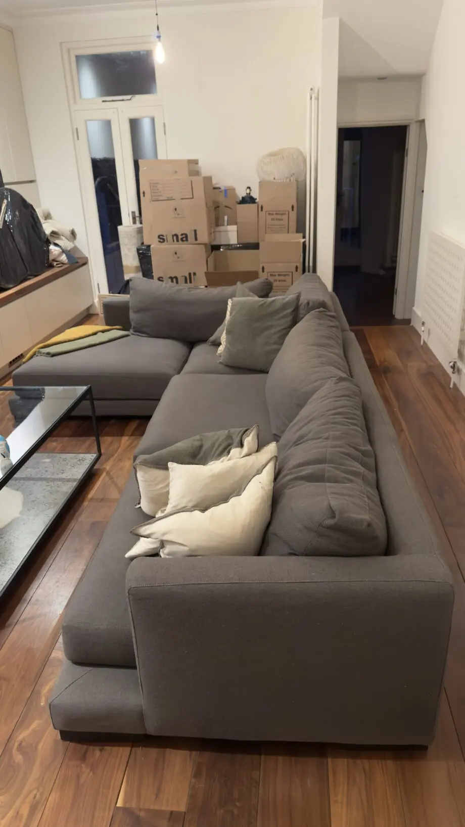 Large modular sofa with right side chaise
